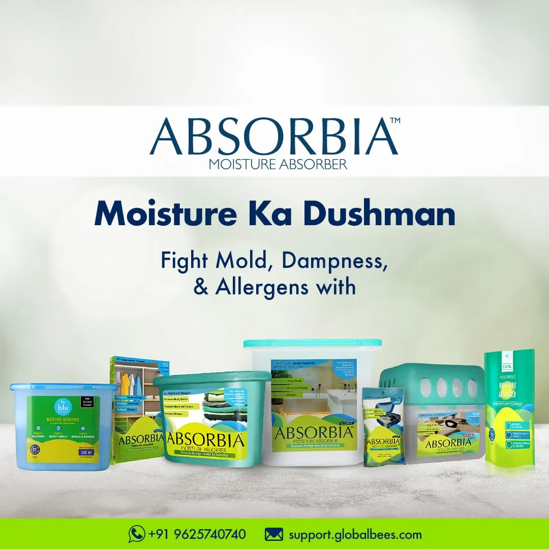 Absorbia Moisture Absorber | Absorbia Sachet - Season Pack of 18 (200ml Each) | Dehumidier for Bags, Suitcases Drawers | Fights Against Moisture,…