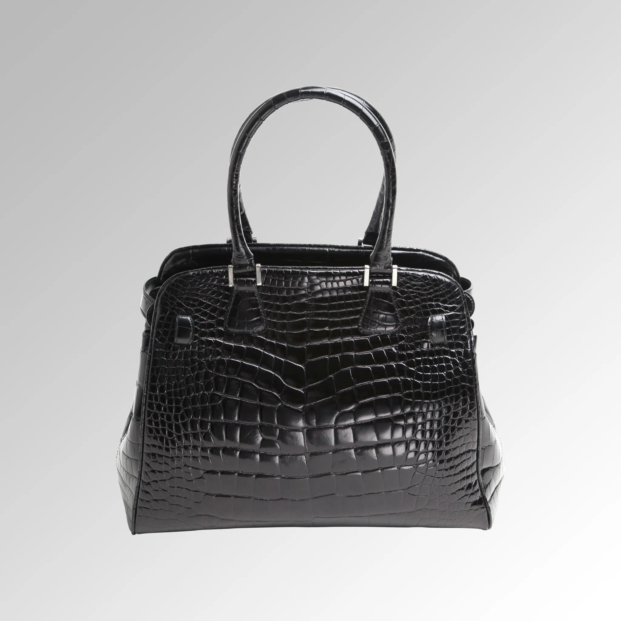 ALLIGATOR TOP HANDLE BAG