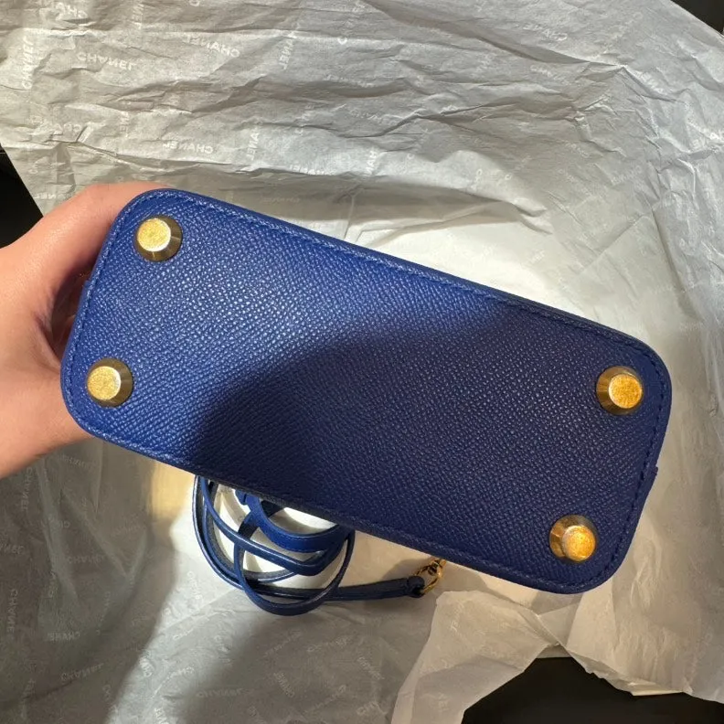 Balenciaga Alma Blue Leather Handbag Medium