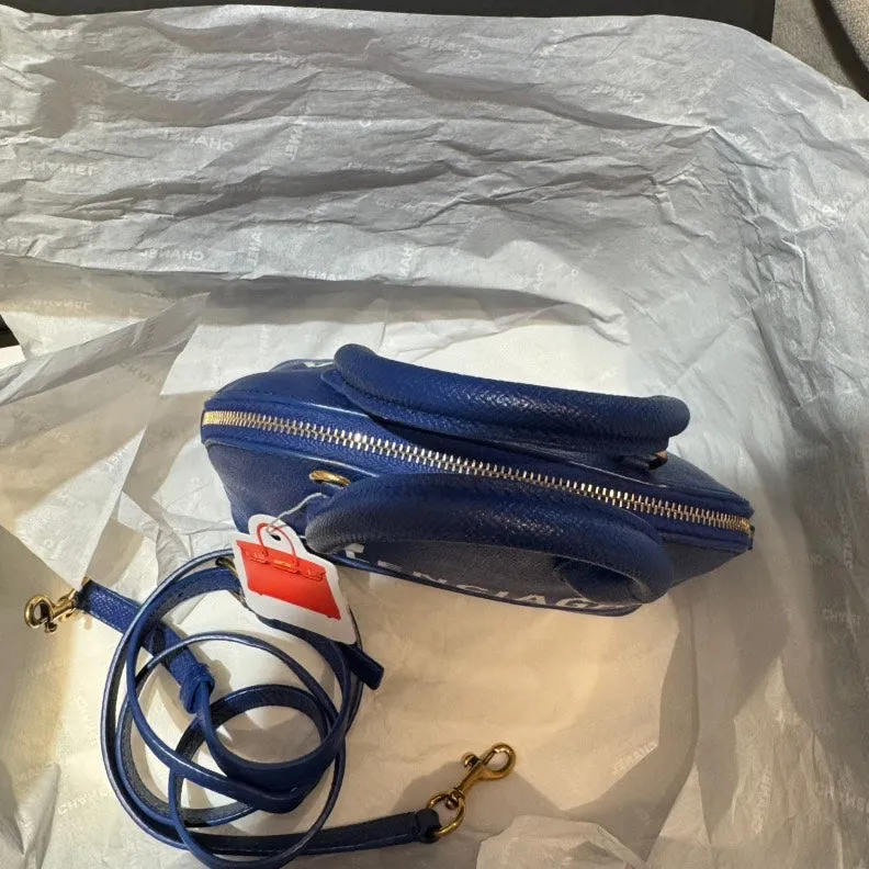 Balenciaga Alma Blue Leather Handbag Medium