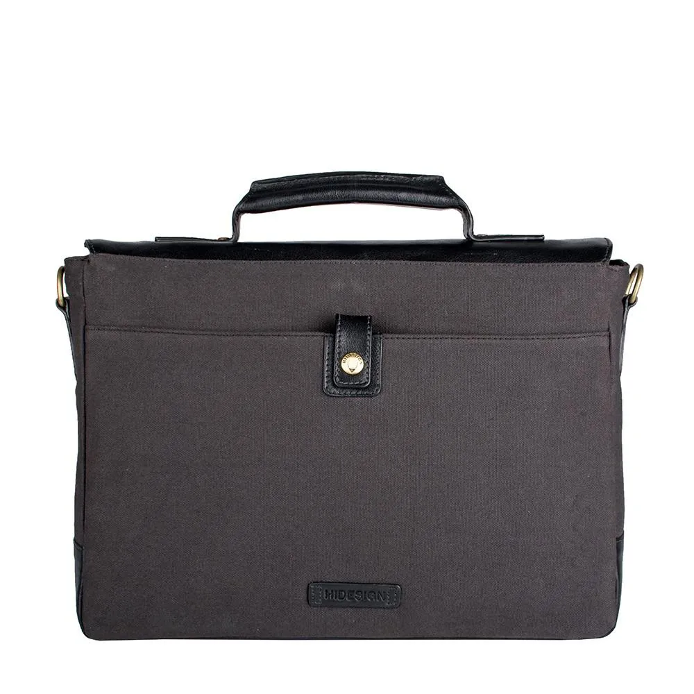 Bedouin Medium Canvas and Leather Briefcase