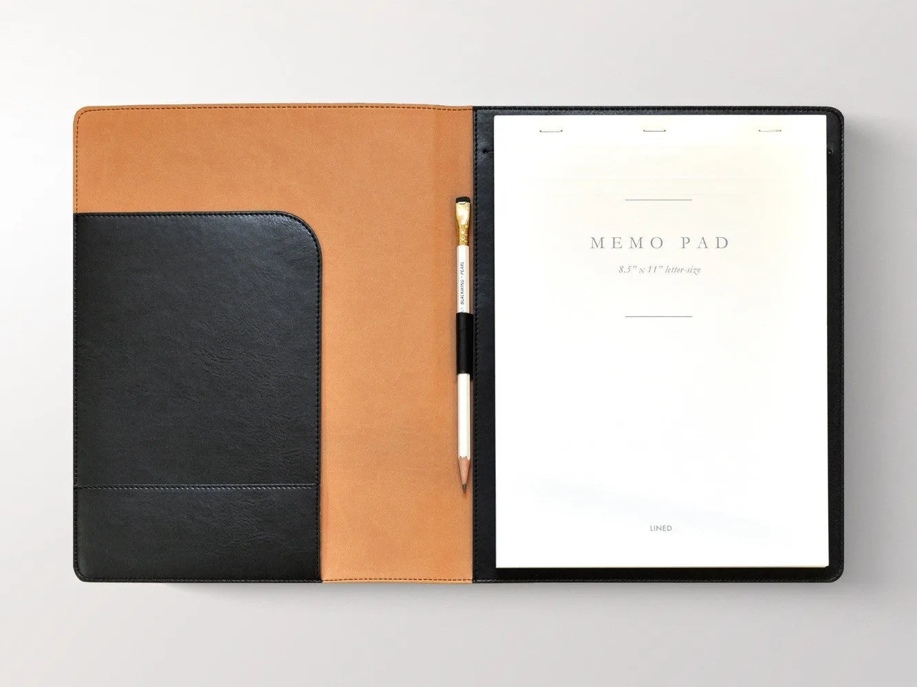 Chelsea Italian Leather Padfolio - Black