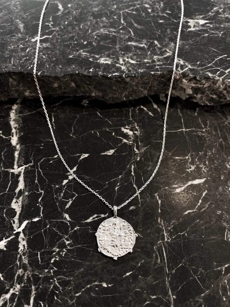 Coin Charm Silver Plated Necklace