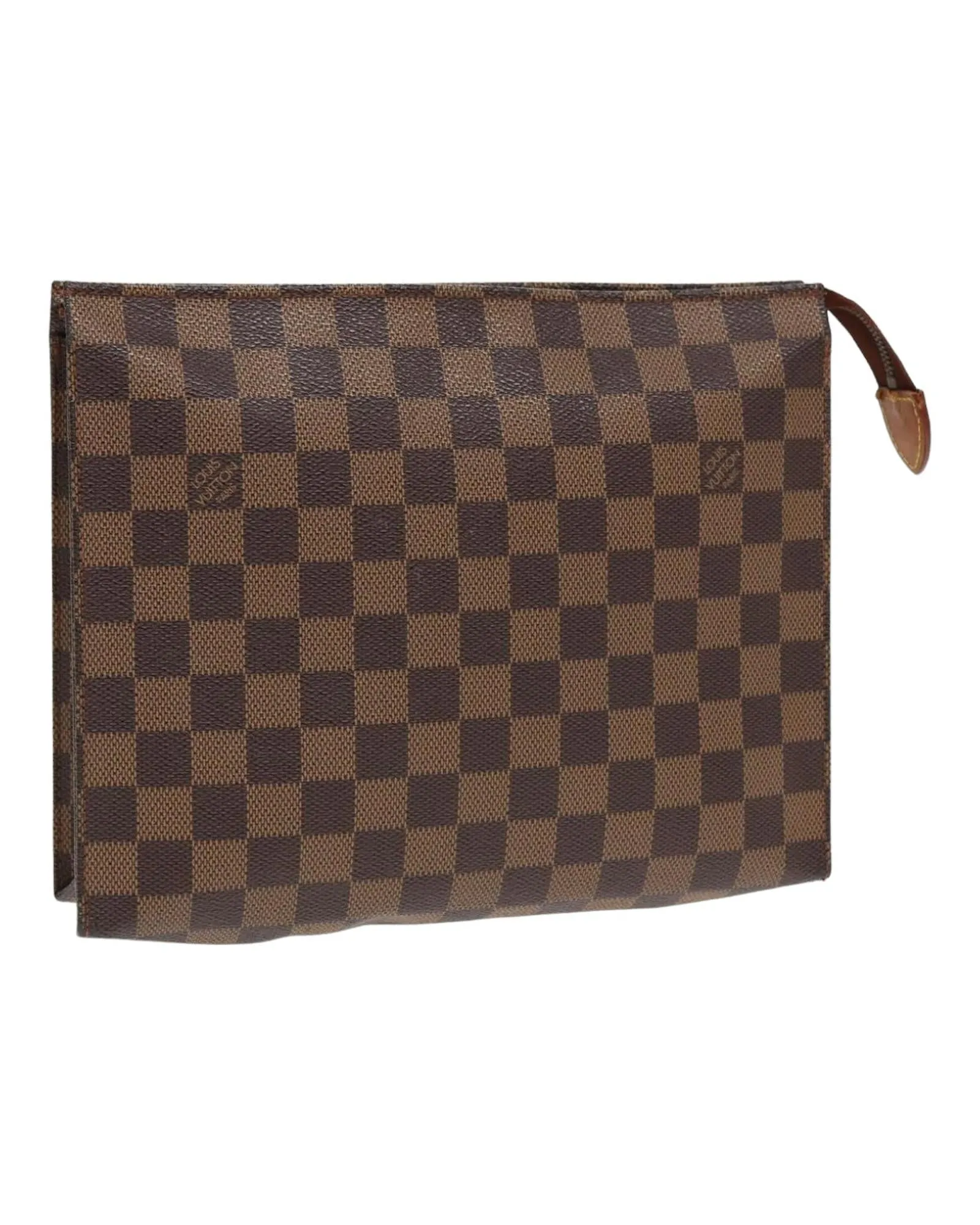 Damier Ebene Canvas Pouch with Classic Design and Timeless Elegance