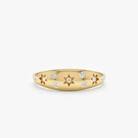 Diamond Starburst Dome Ring, Estelle