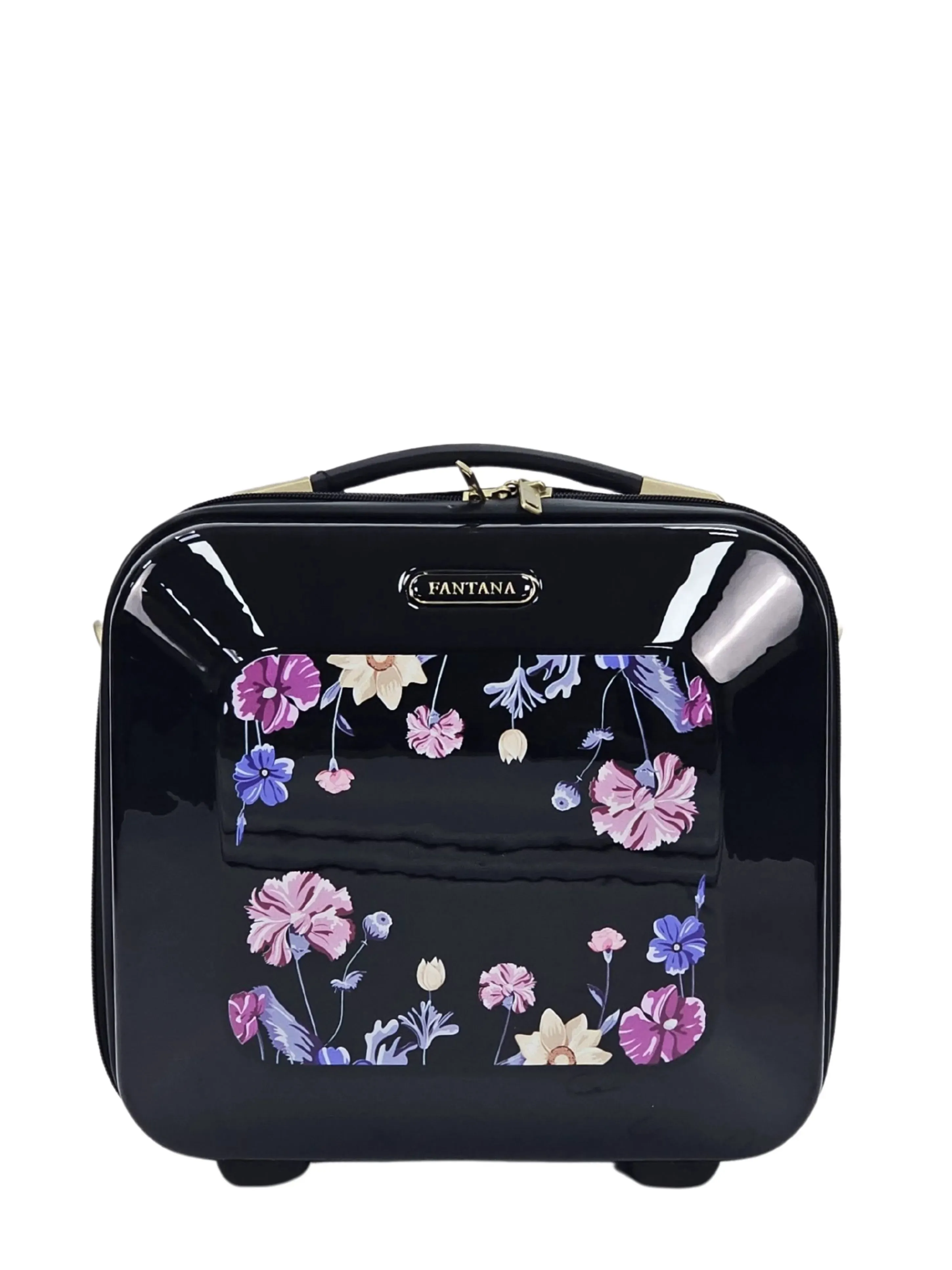 Floral Shiny Hard Case Shell Roller Wheels Suitcase