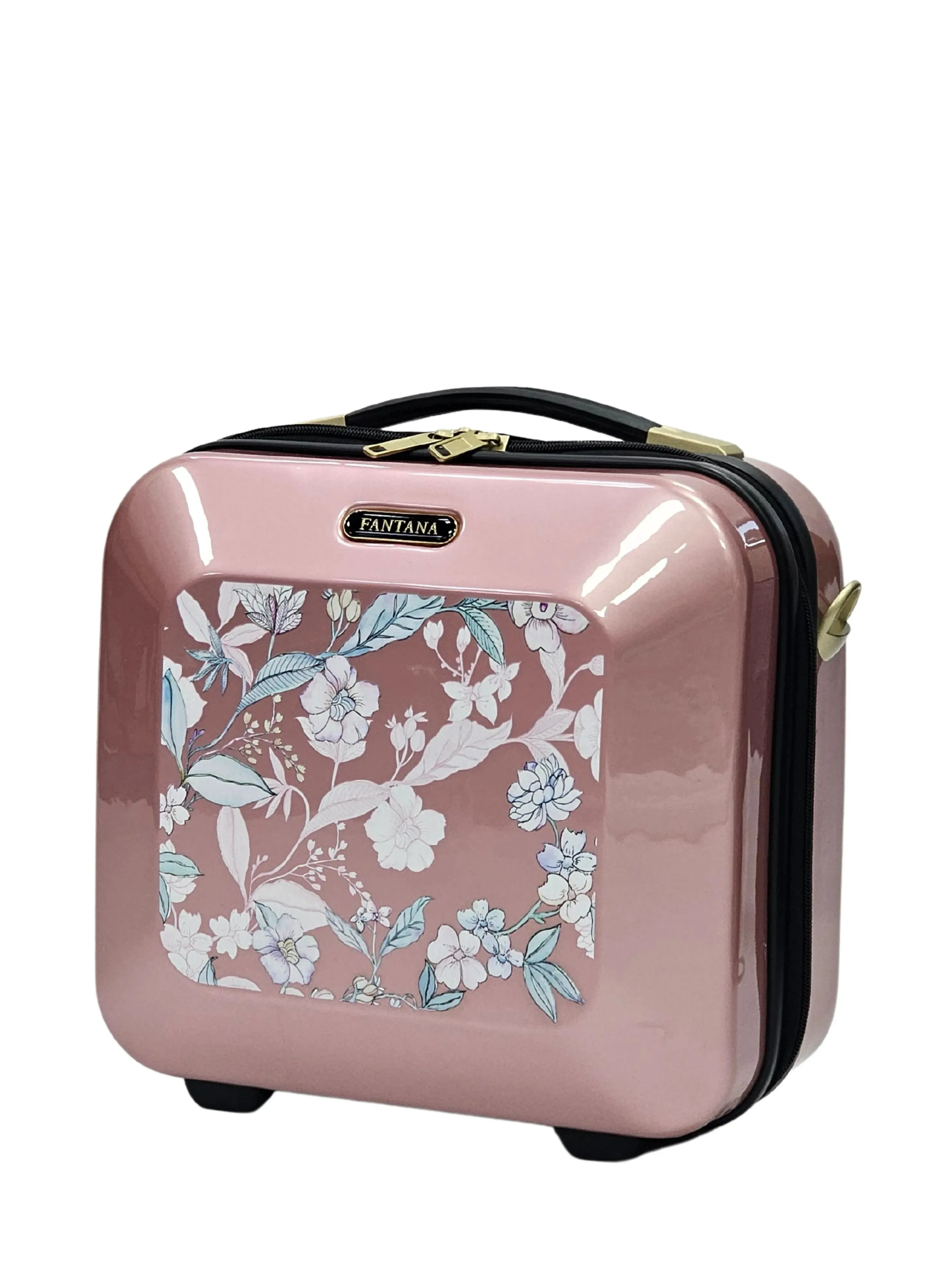 Floral Shiny Hard Case Shell Roller Wheels Suitcase