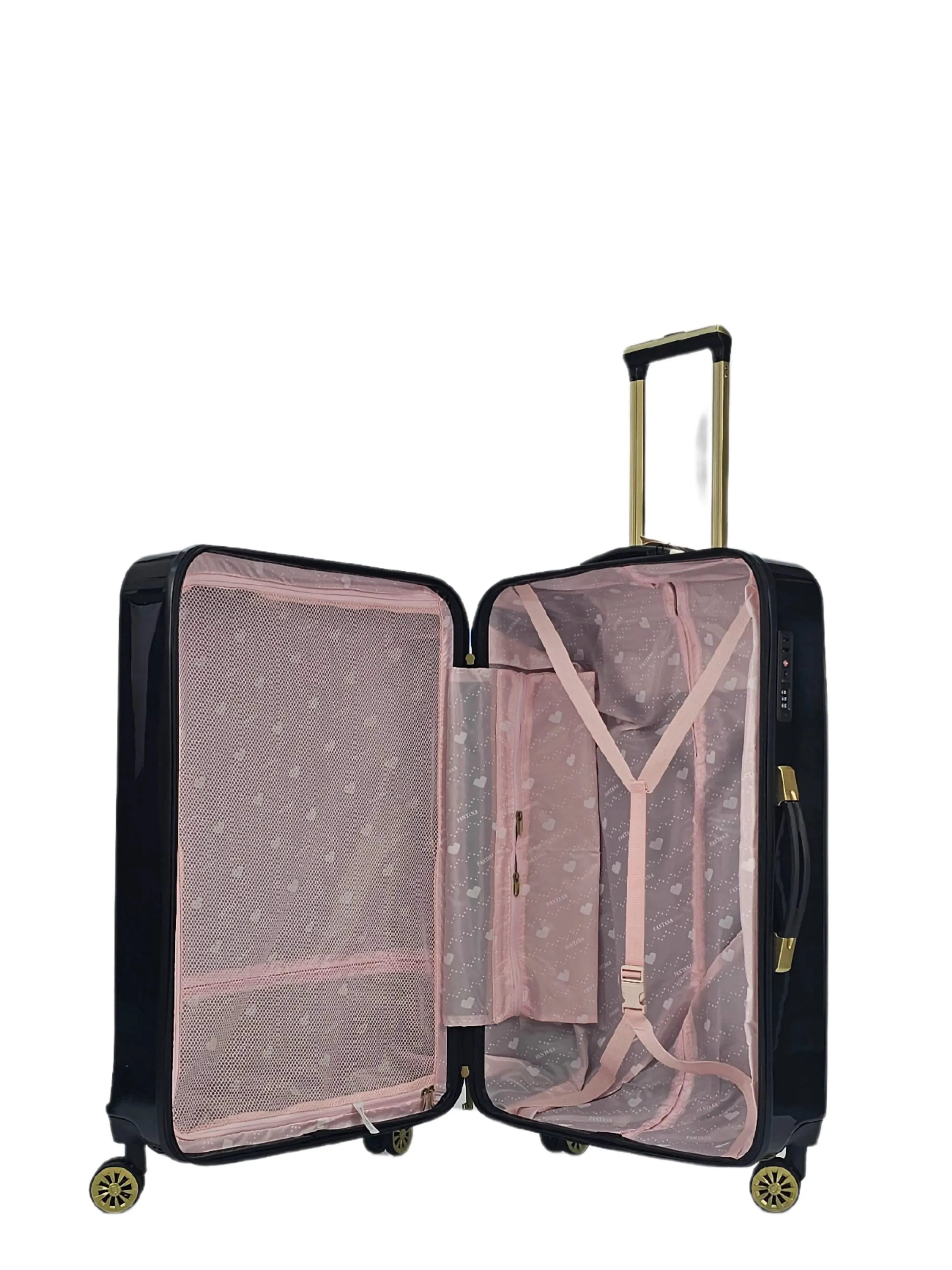 Floral Shiny Hard Case Shell Roller Wheels Suitcase