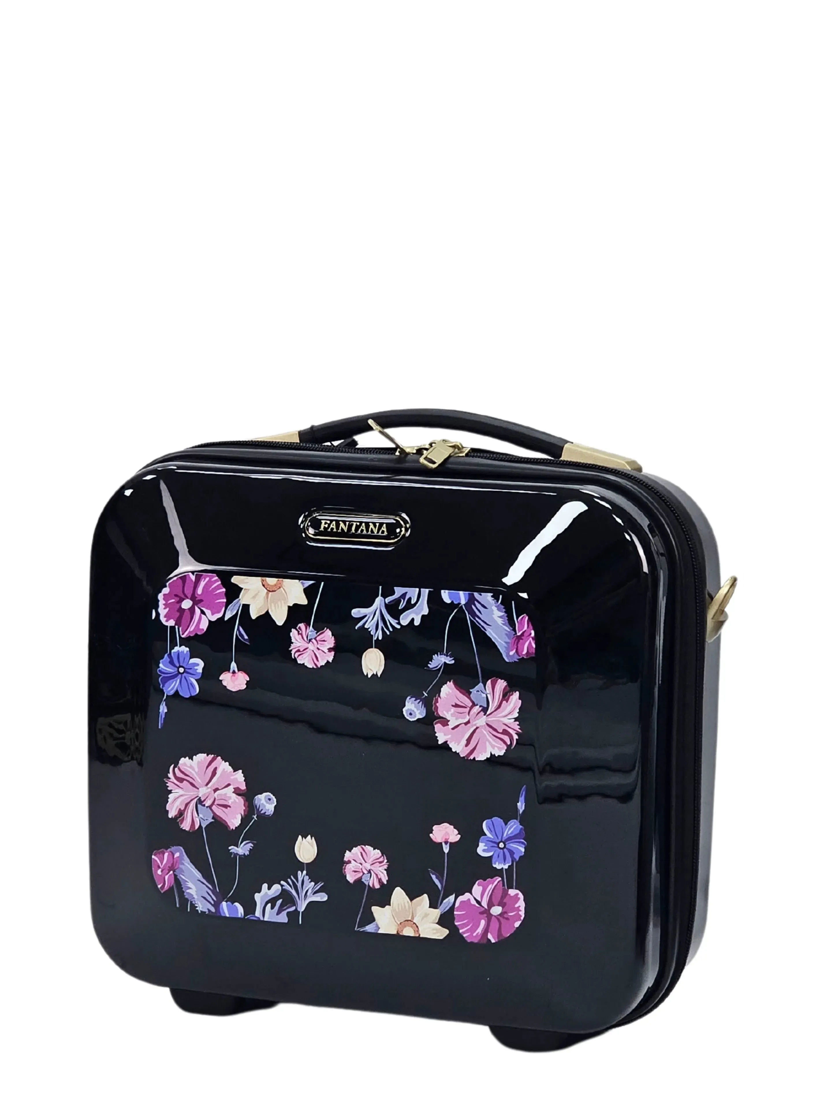 Floral Shiny Hard Case Shell Roller Wheels Suitcase