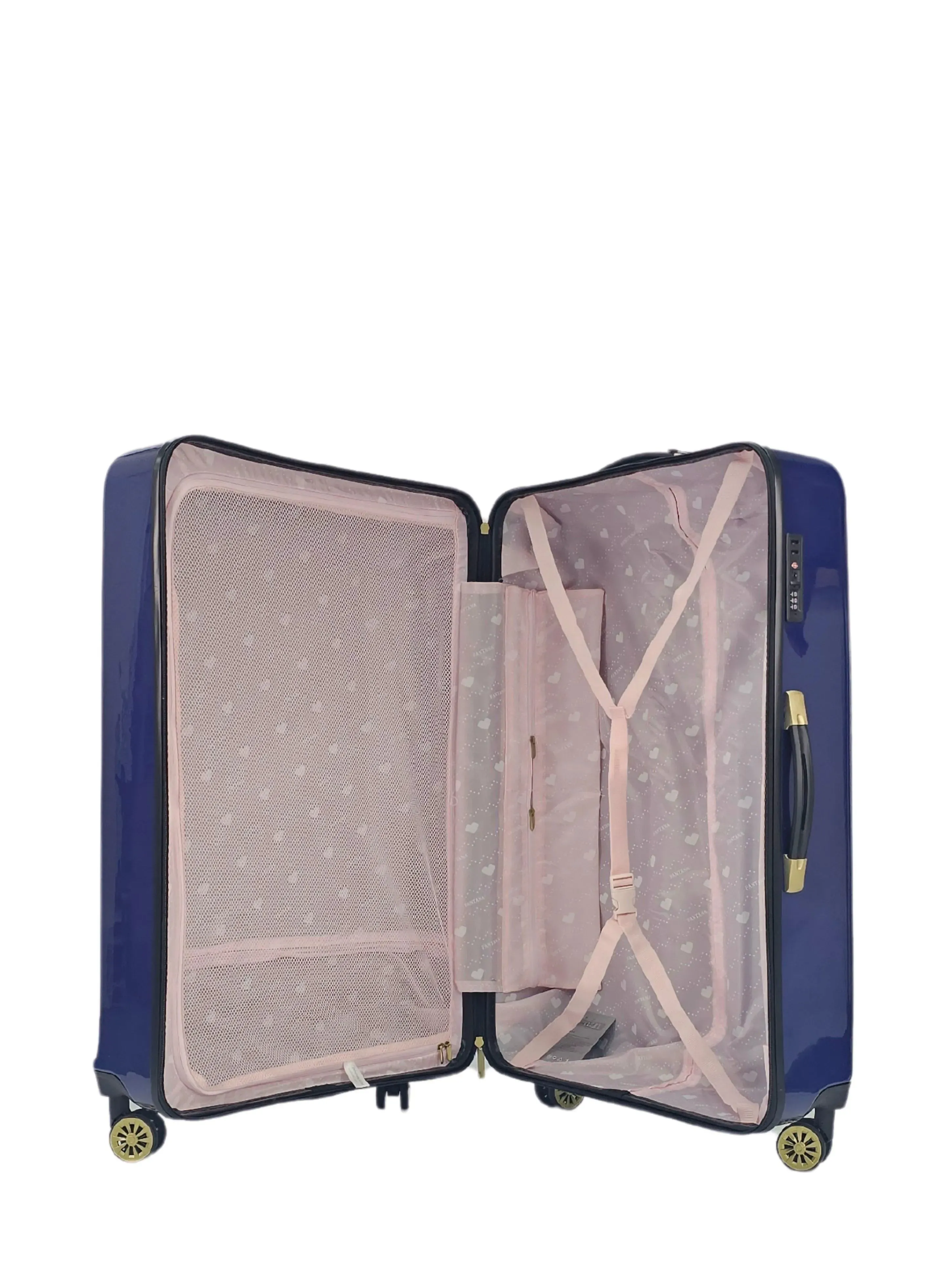 Floral Shiny Hard Case Shell Roller Wheels Suitcase