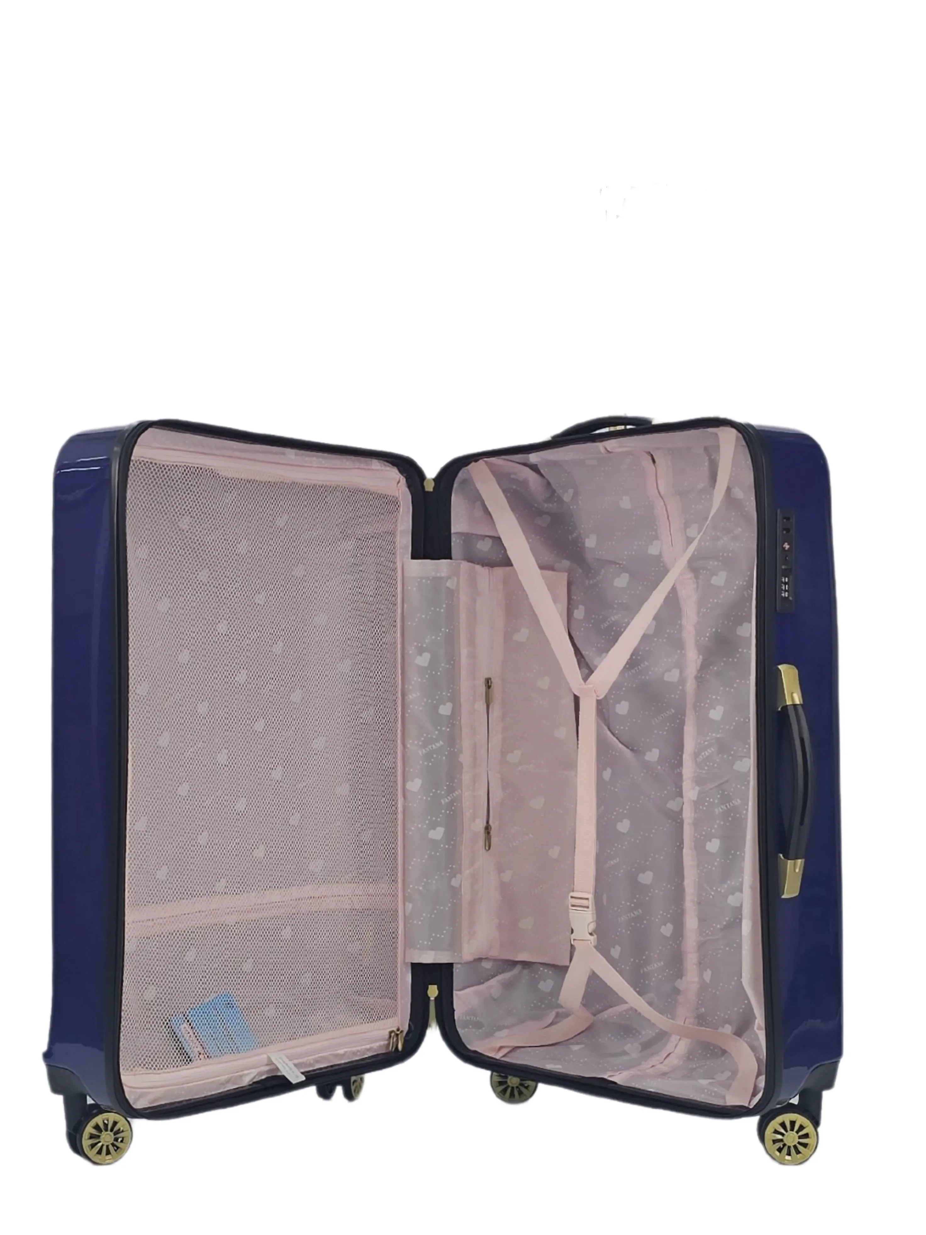 Floral Shiny Hard Case Shell Roller Wheels Suitcase