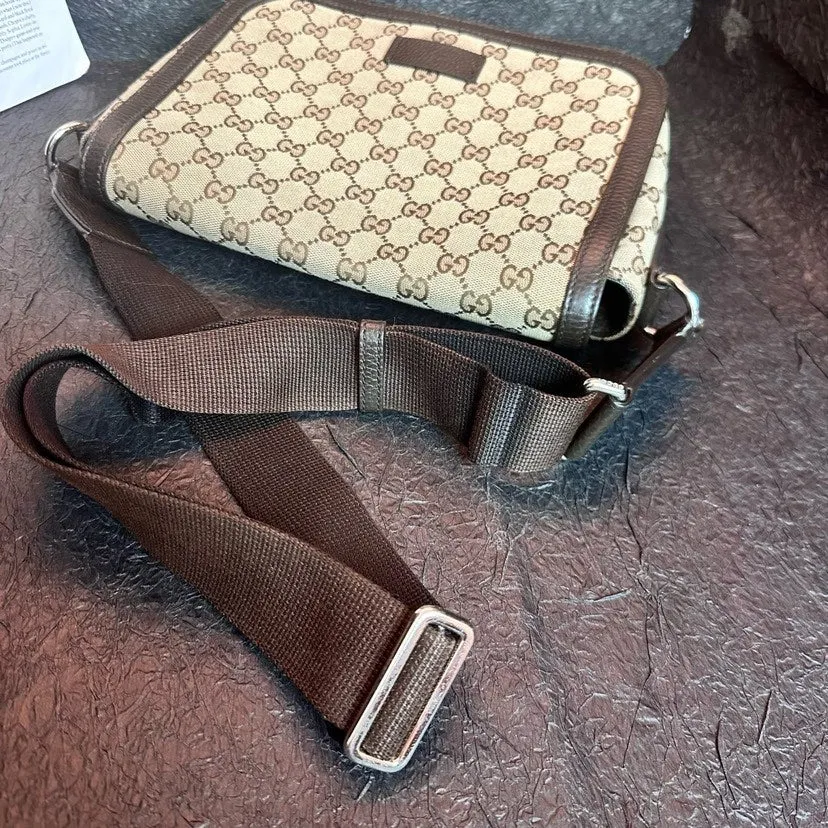 Gucci Beige Classic Monogram Shoulder Bag 29cm