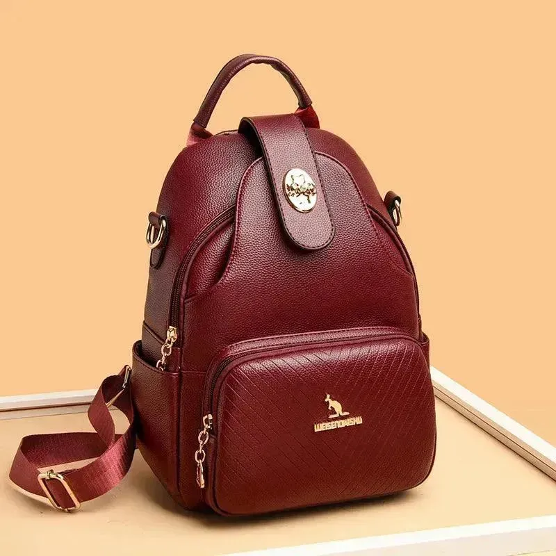 High-Quality Women's Leather Backpack Purse