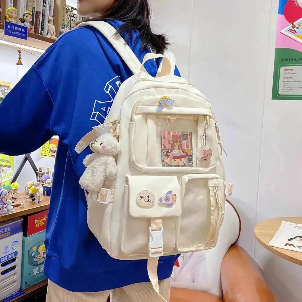 Kawaii Transparent Bear Backpack