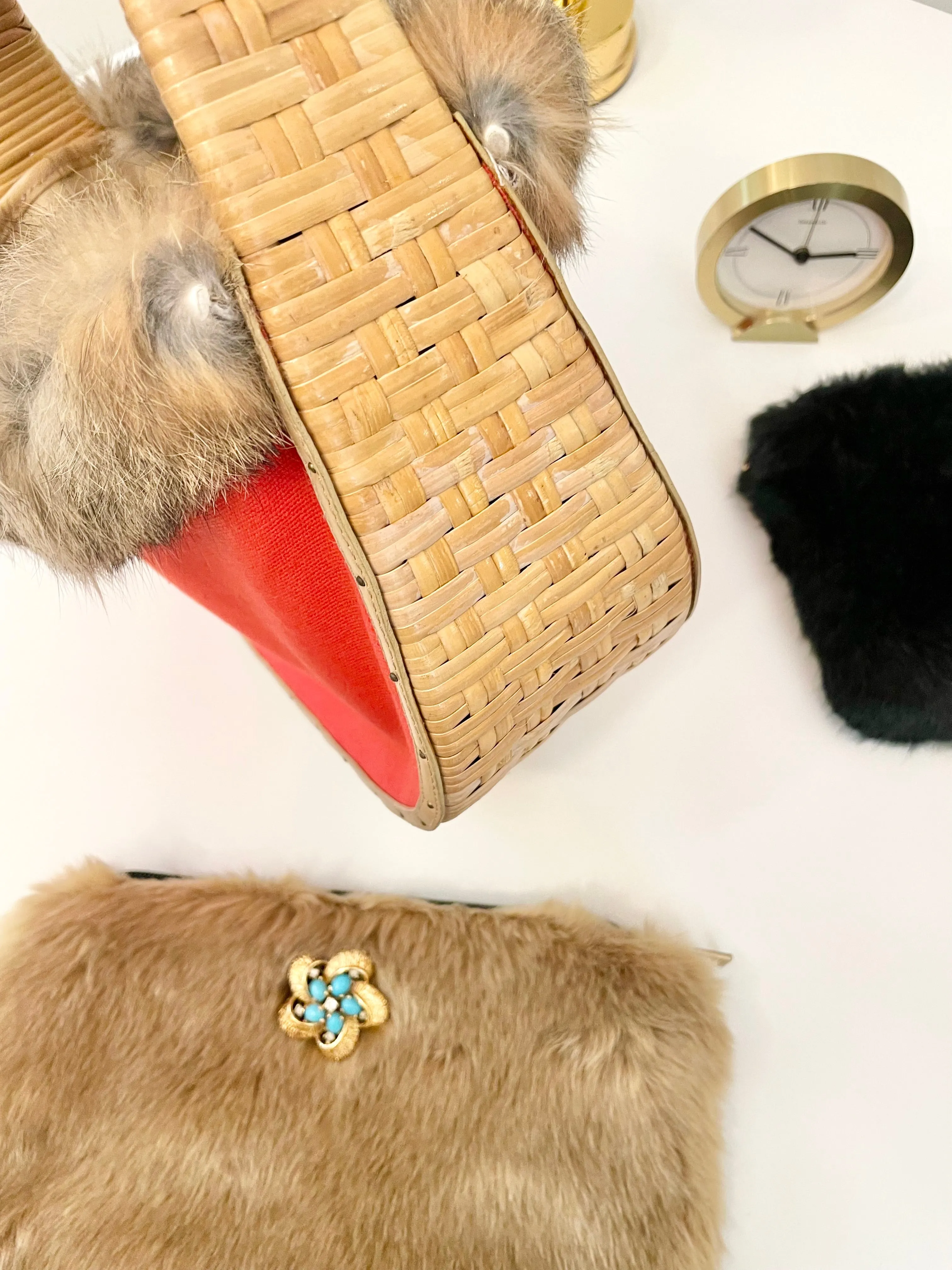 Ladies on Holiday adore a faux fur, glamorous evening bag!