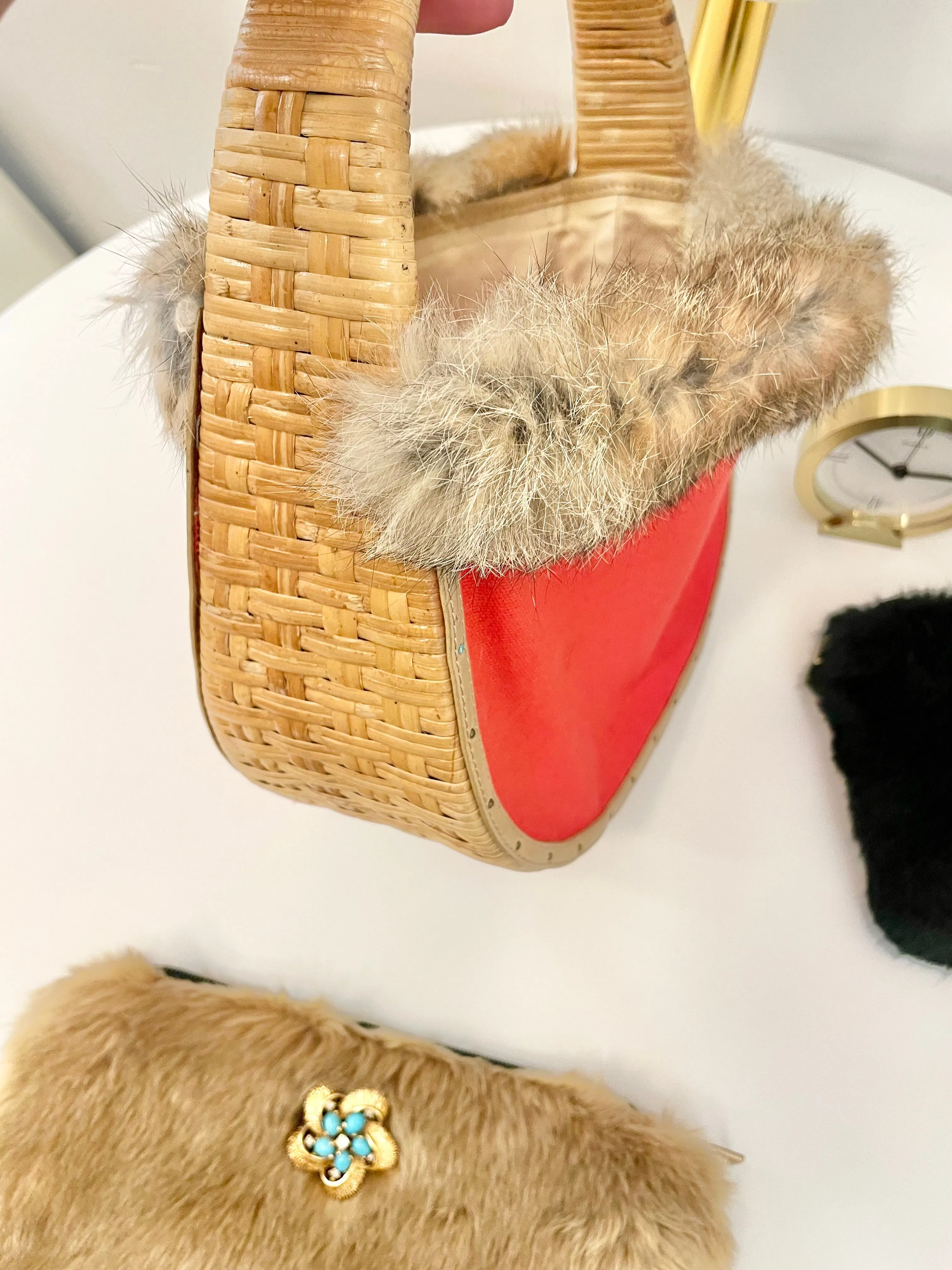 Ladies on Holiday adore a faux fur, glamorous evening bag!