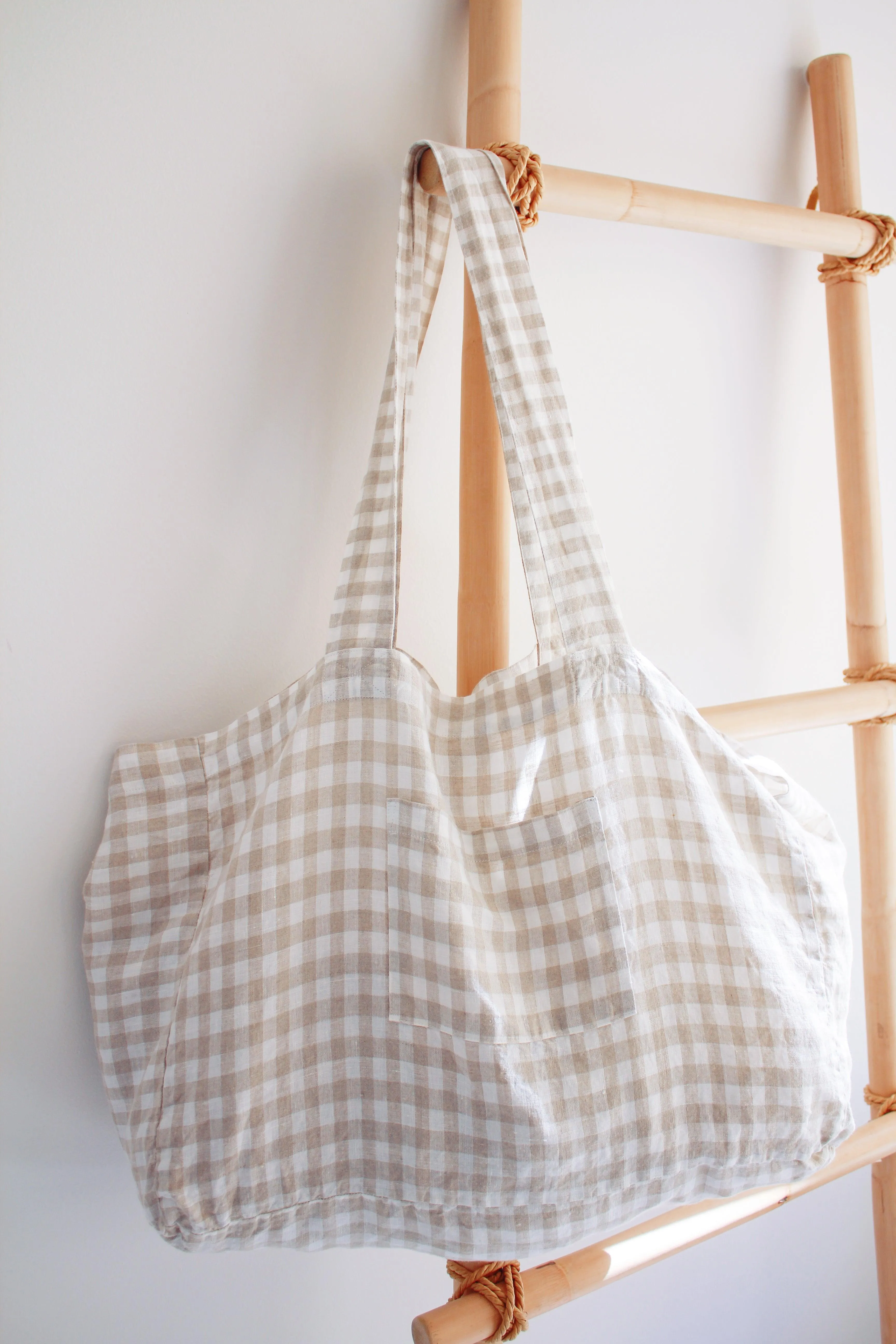 Linen Tote - GINGHAM