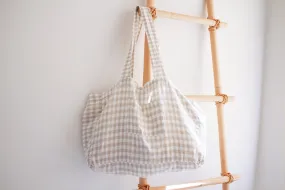 Linen Tote - GINGHAM