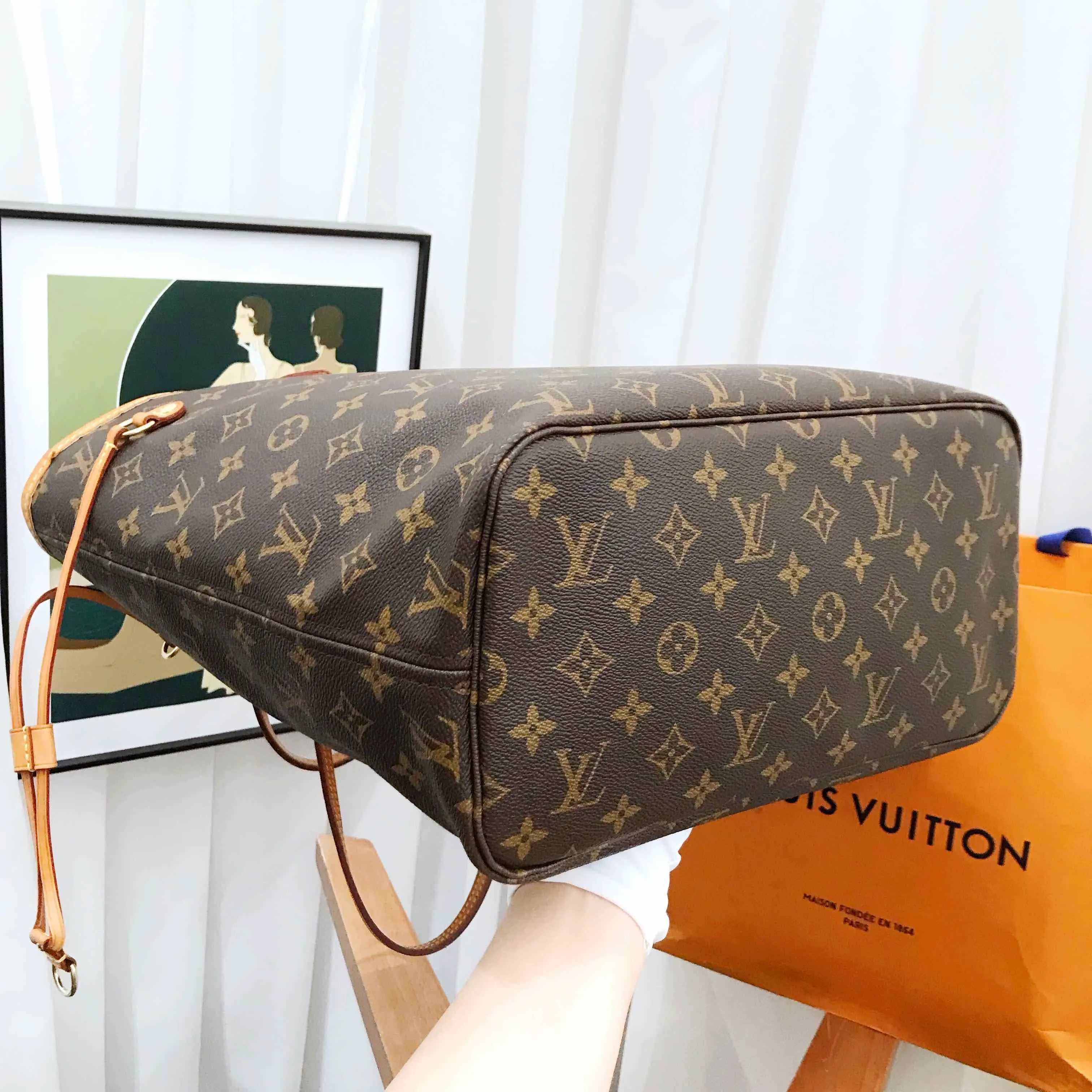 Louis Vuitton Neverfull Monogram Canvas Tote Large Brown