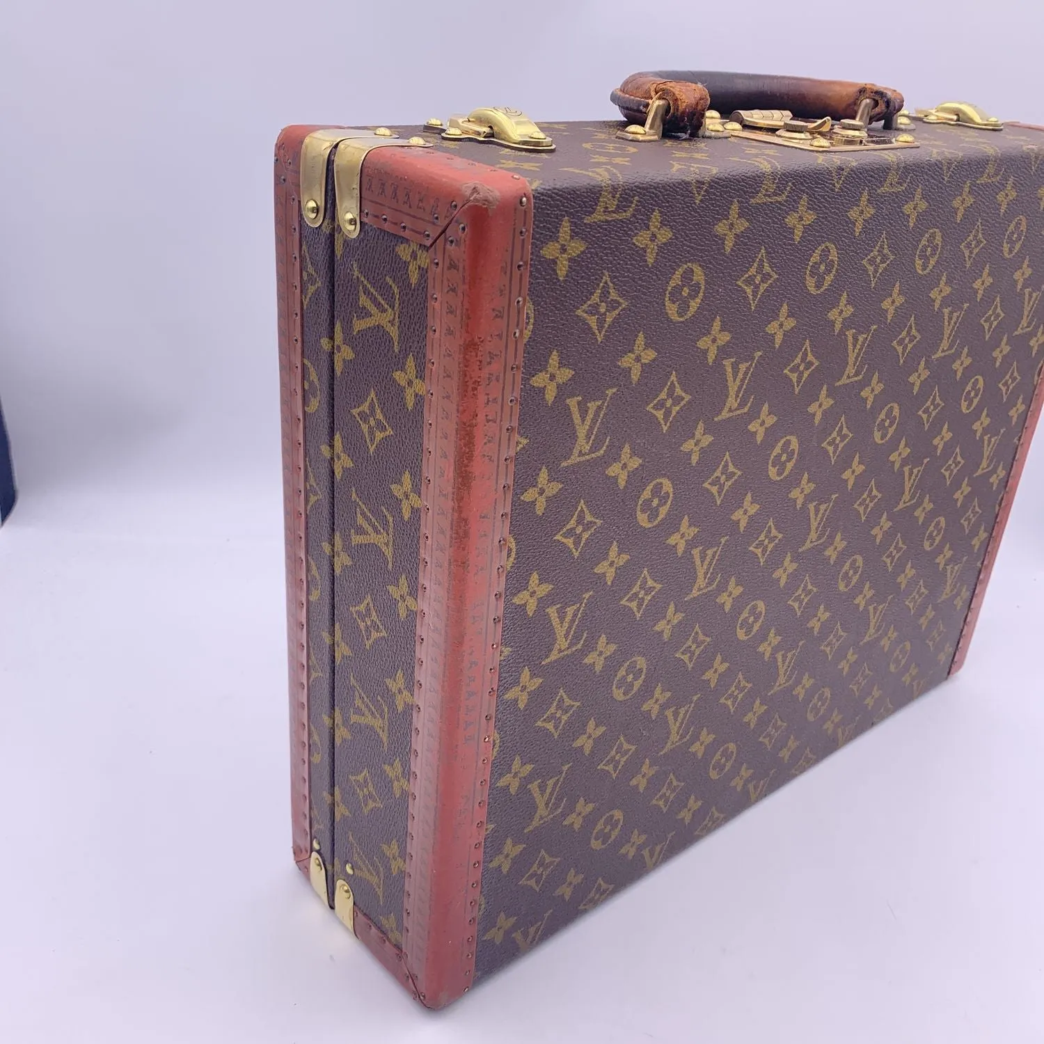 Louis Vuitton Vintage Monogram President Hard Case Briefcase Bag