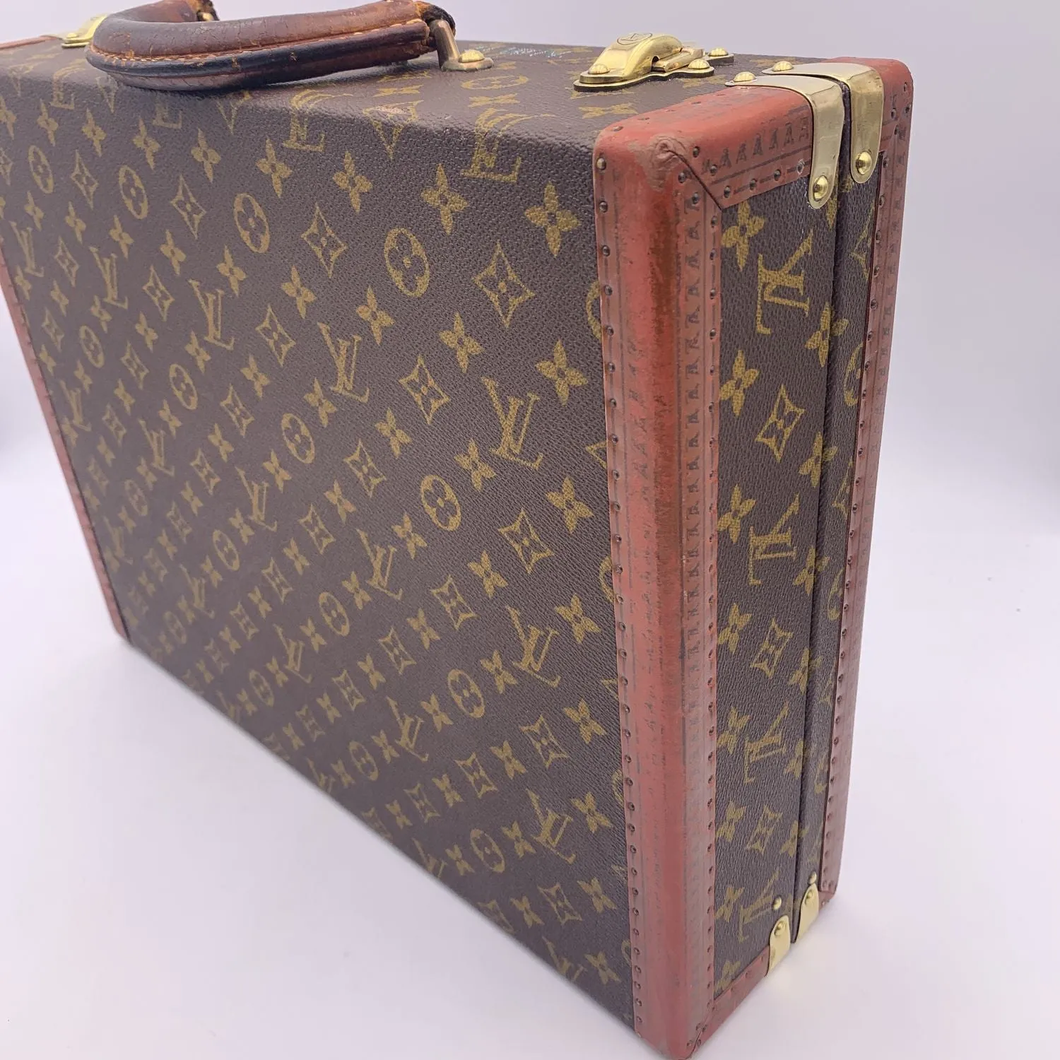 Louis Vuitton Vintage Monogram President Hard Case Briefcase Bag