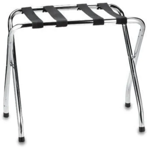 Metal DIY X-Shape Foldable Luggage Rack with Nylon Straps & Rubber Feet