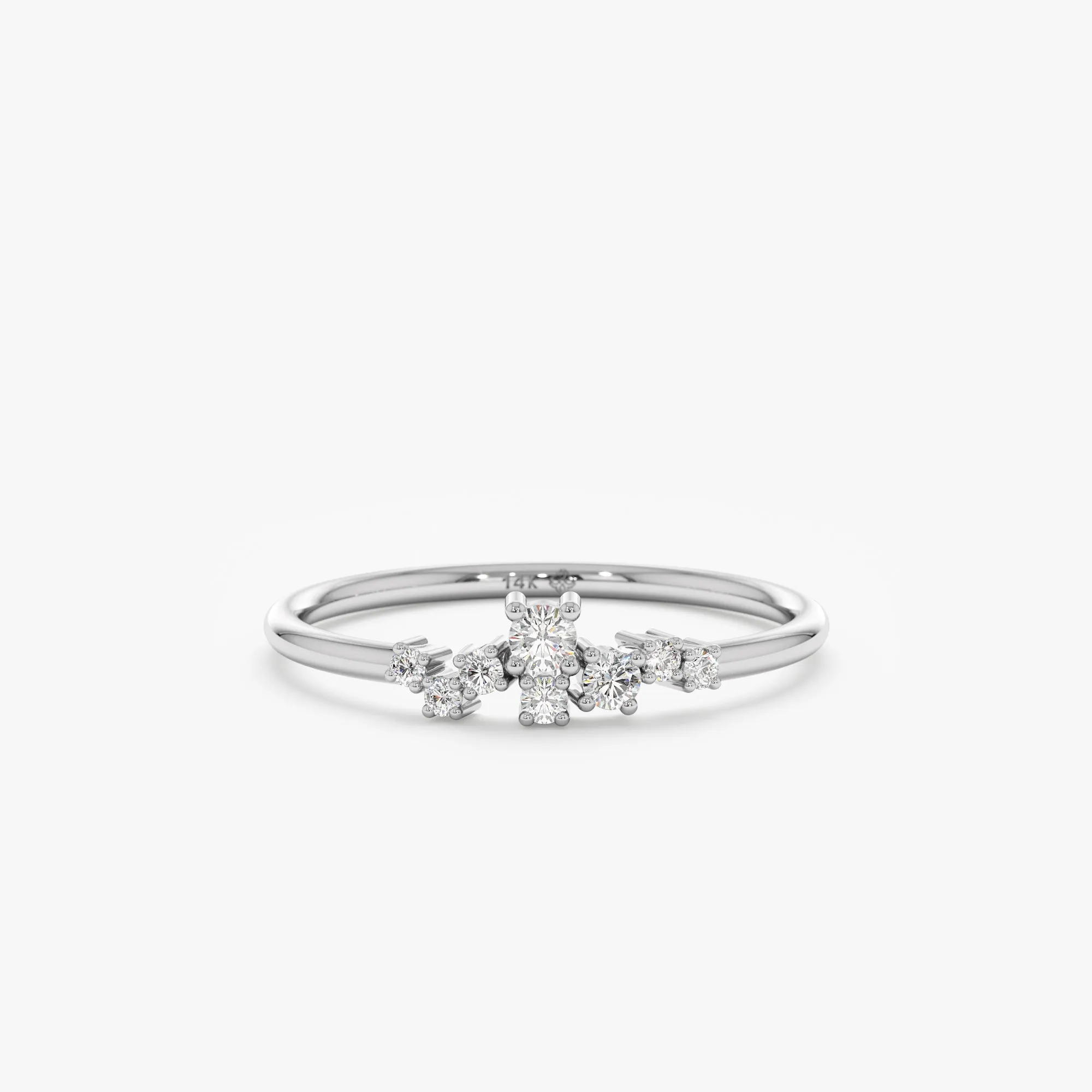 Petite Diamond Cluster Ring, Lorelai