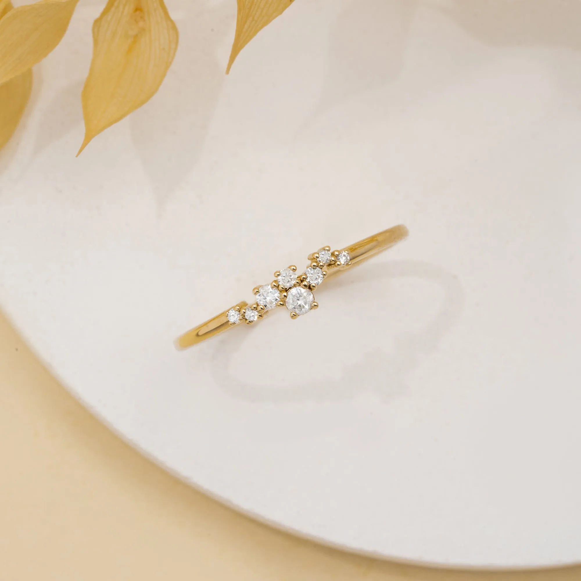 Petite Diamond Cluster Ring, Lorelai