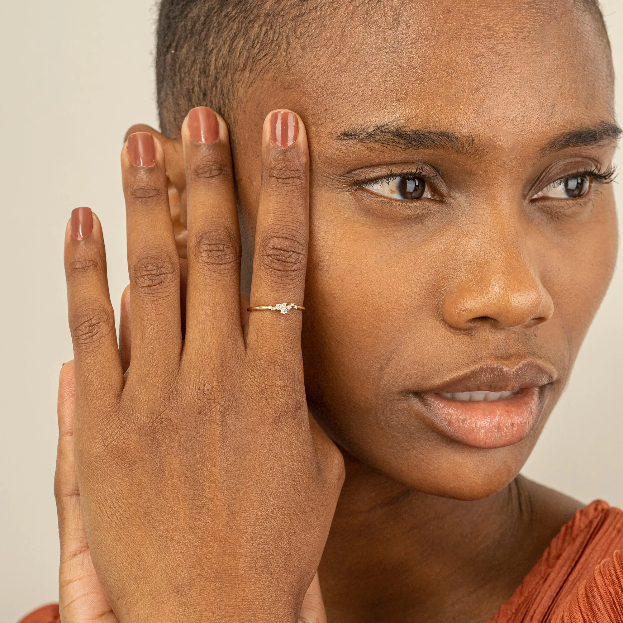 Petite Diamond Cluster Ring, Lorelai