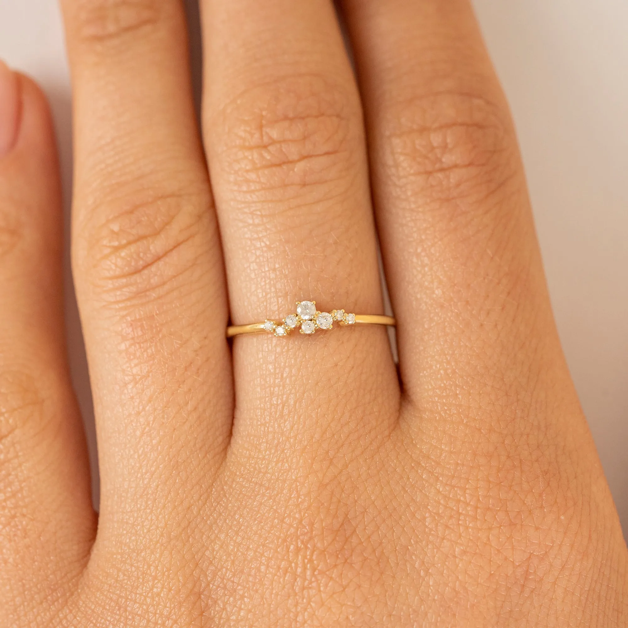 Petite Diamond Cluster Ring, Lorelai