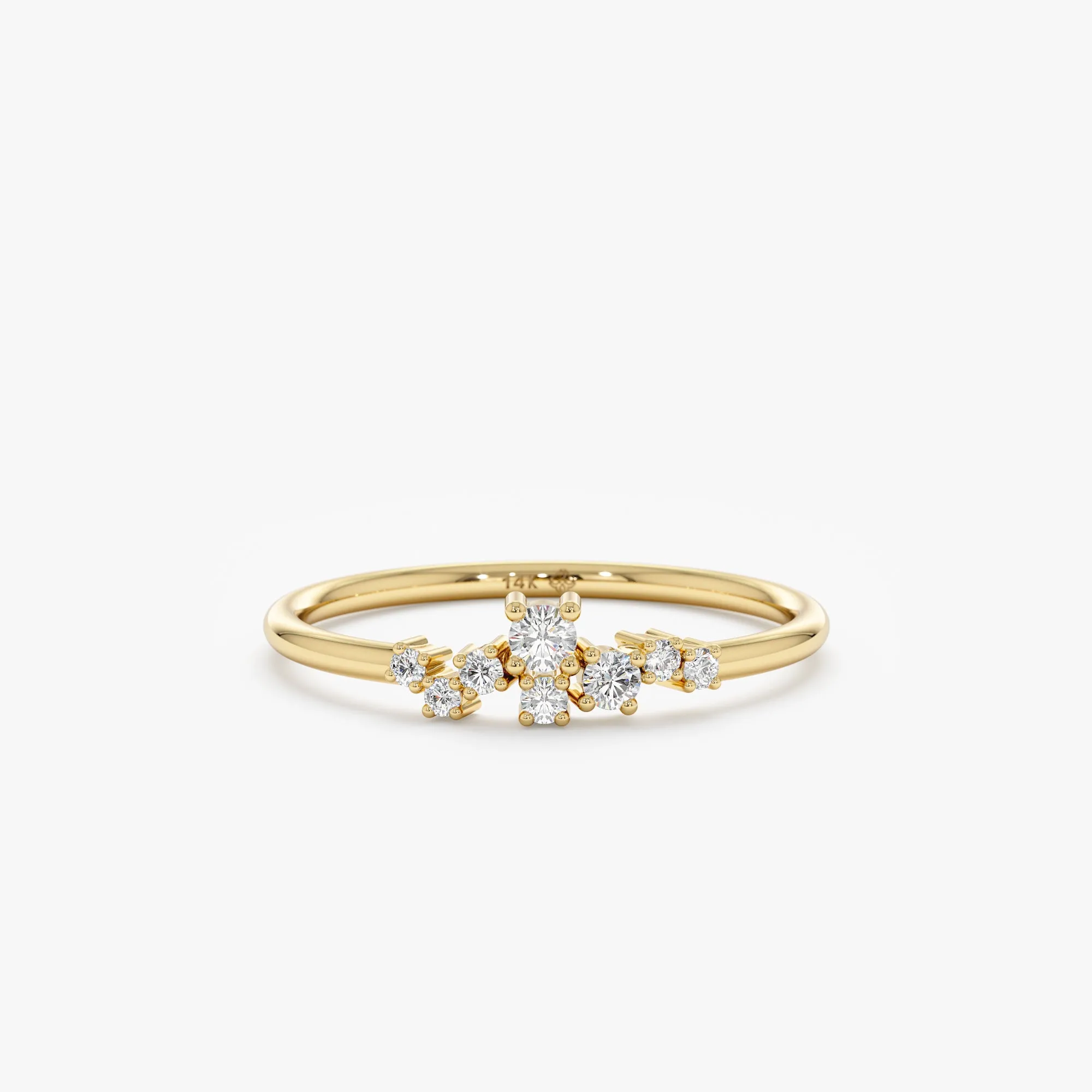 Petite Diamond Cluster Ring, Lorelai