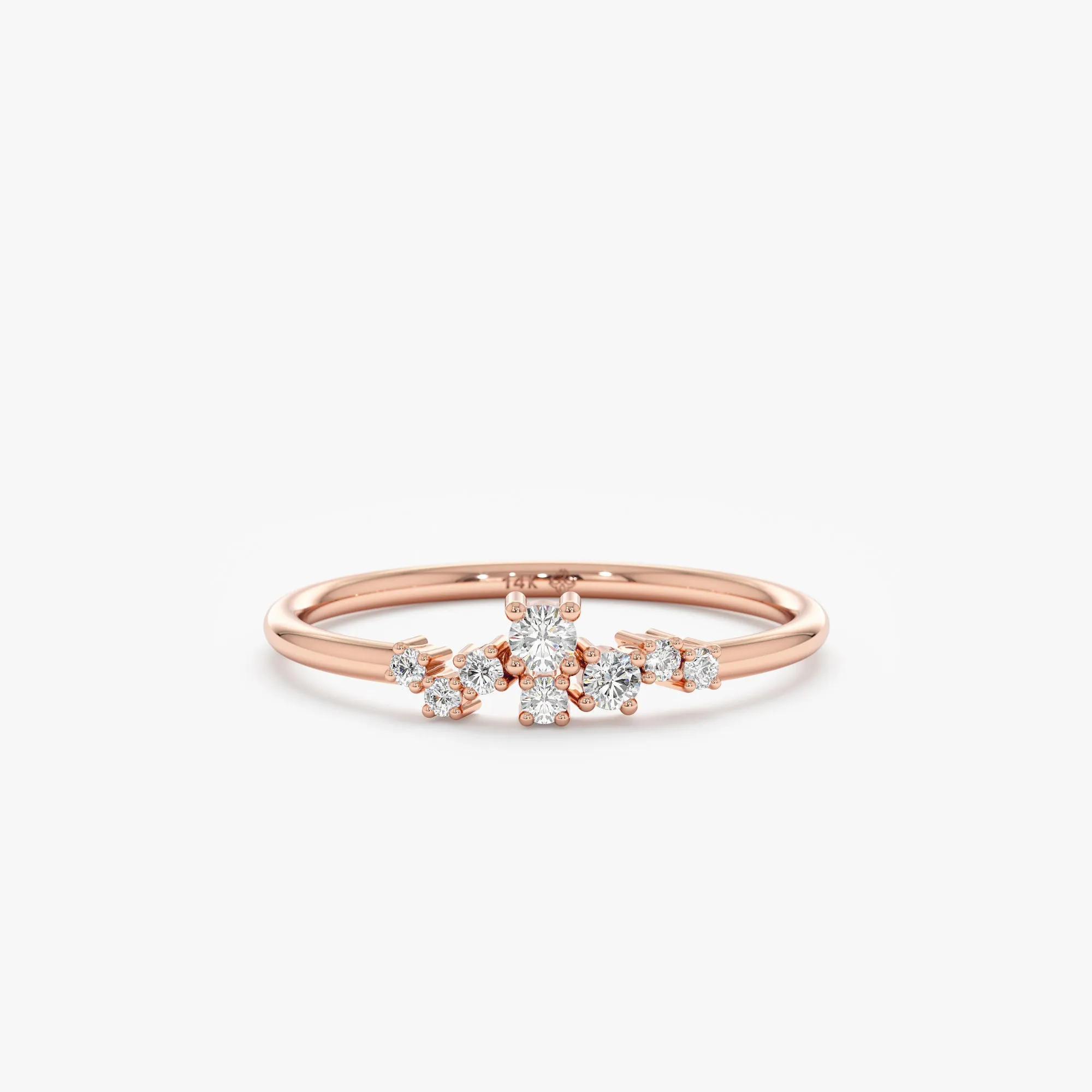 Petite Diamond Cluster Ring, Lorelai