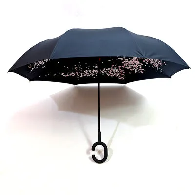 Printed Travel Windproof Umbrella (Reverse Umbrella)