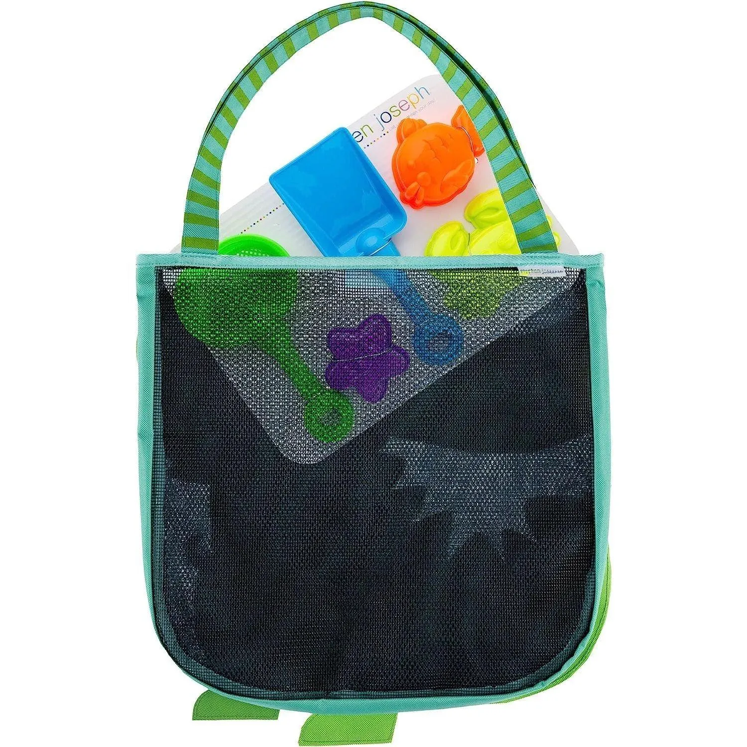 Stephen Joseph, Beach Tote with 6 Piece Sand Toys - Dino pirate