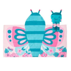 Stephen Joseph girls HOODED TOWEL, 46 X24 US - Butterfly