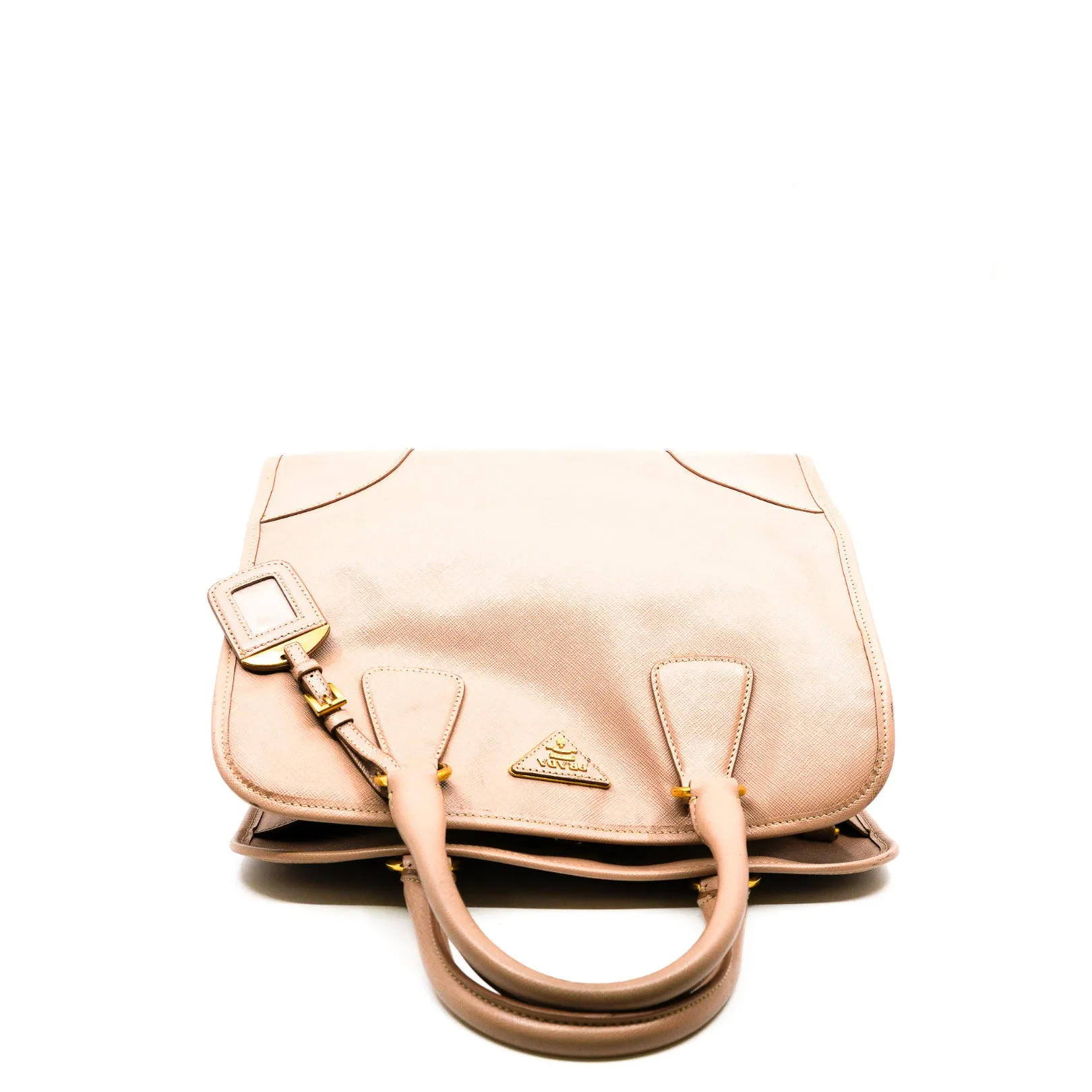 tote in saffiano leather beige color