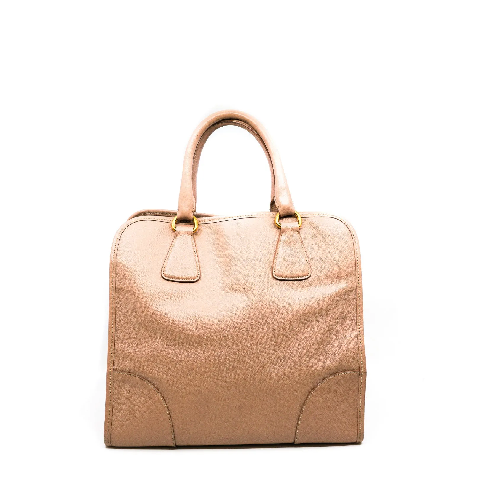 tote in saffiano leather beige color