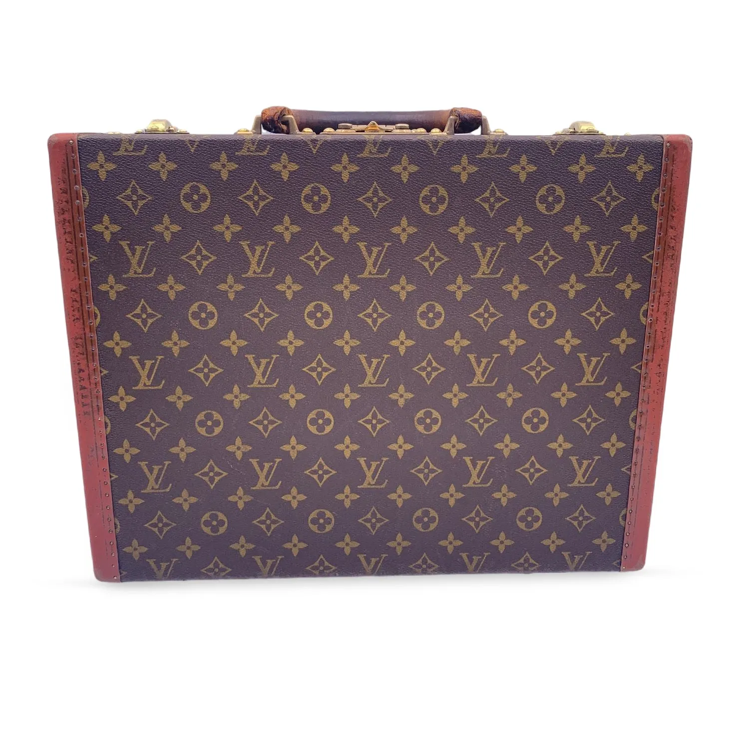 Trendy Inspired Louis Vuitton Vintage Monogram President Hard Case Briefcase Bag