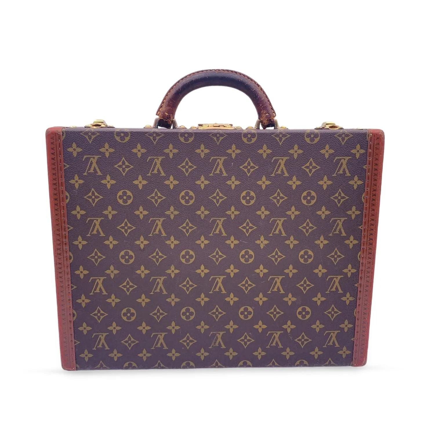 Trendy Inspired Louis Vuitton Vintage Monogram President Hard Case Briefcase Bag