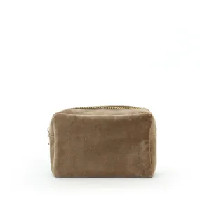 velvet small pouch, desert sand