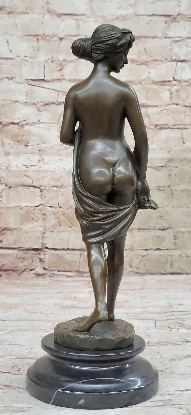 Western Bronze Marble Nude Woman Lady Standing Art Deco Sculpture Statue Sale