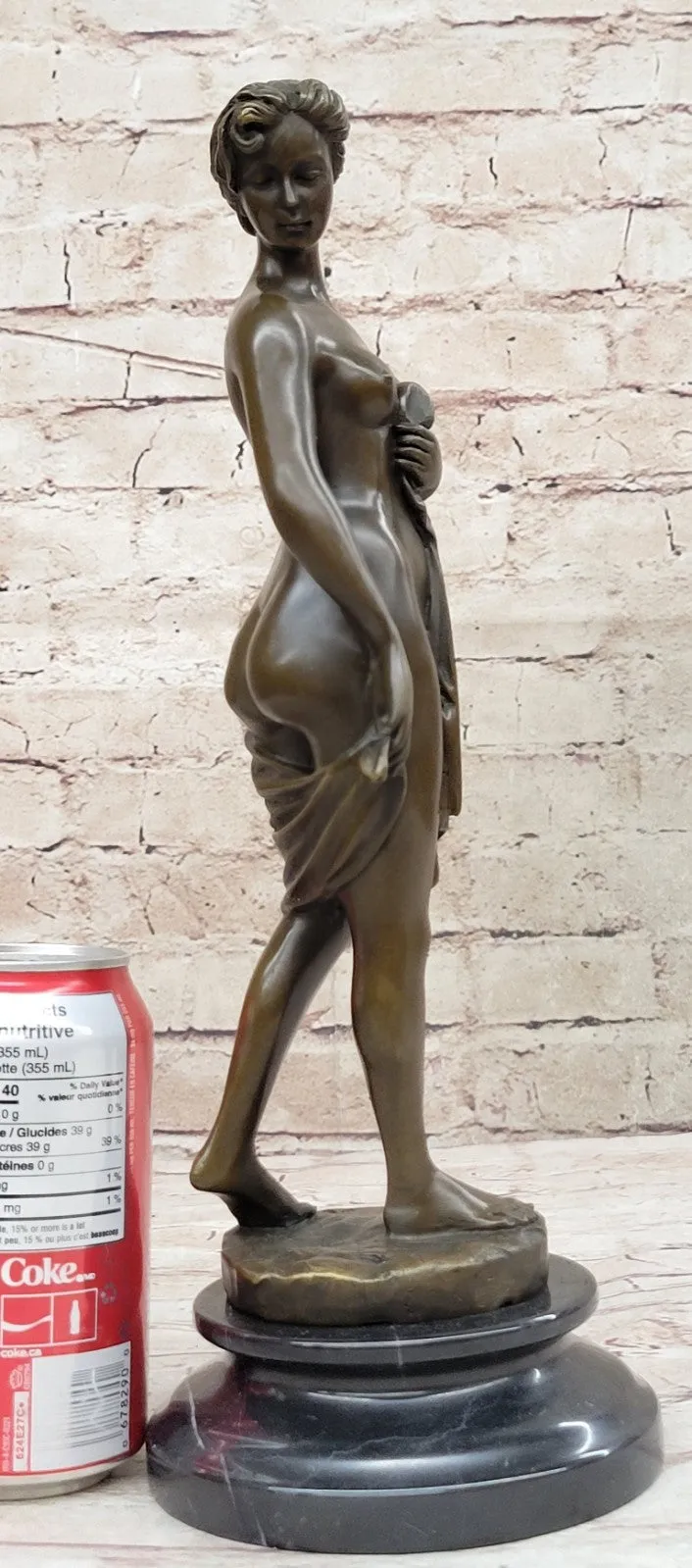 Western Bronze Marble Nude Woman Lady Standing Art Deco Sculpture Statue Sale